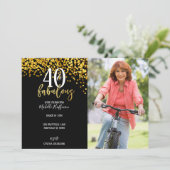 Gold 40- en Fabulous 40e verjaardag feestdagen Kaart (Staand voorkant)