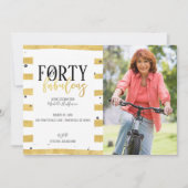 Gold 40- en Fabulous 40e verjaardag feestdagen Kaart (Voorkant)