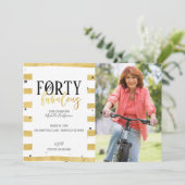 Gold 40- en Fabulous 40e verjaardag feestdagen Kaart (Staand voorkant)