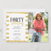 Gold 40- en Fabulous 40e verjaardag feestdagen Kaart (Voorkant)