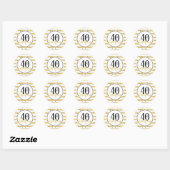 Gold 40 en Fabulous 40th Birthday Party Stickers (Vel)