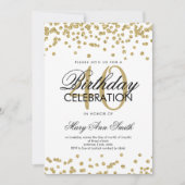Gold 40e verjaardag Glitter Confetti Kaart (Voorkant)