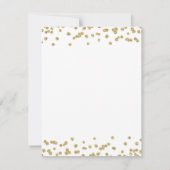 Gold 40e verjaardag Sparen de Datum Confetti Save The Date (Achterkant)