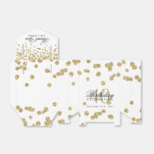 Gold 40th Birthday Bedankt Confetti White Bedankdoosjes (Uitgevouwen)