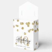 Gold 40th Birthday Bedankt Confetti White Bedankdoosjes (Geopend)
