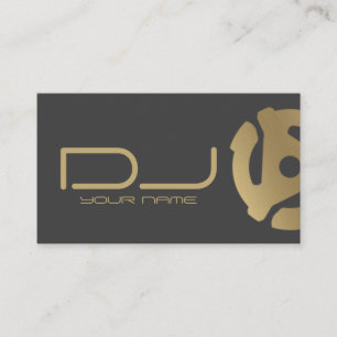 Gold 45-recordadapter Logo DJ Visitekaartje