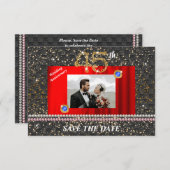 Gold 45th Wedding Jubileum Zwart Geweven & Parels Kaart (Voorkant / Achterkant)