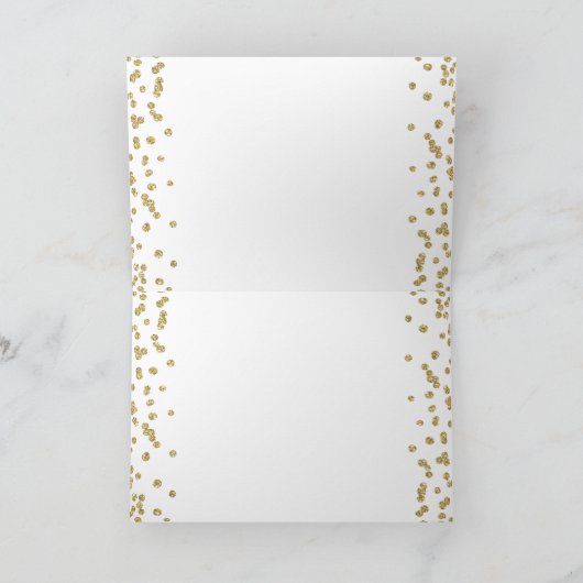 Gold 50 Birthday Bedankt Glitter Confetti (Binnen)