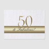 Gold 50 en Fabulous | 50e verjaardag Tissuepapier (Voorkant)