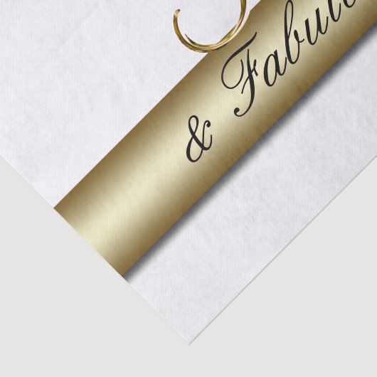 Gold 50 en Fabulous | 50e verjaardag Tissuepapier (Detail)