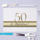 Gold 50 en Fabulous | 50e verjaardag Tissuepapier (Craft)