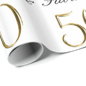 Gold 50 en Fabulous | 50e verjaardag van de cadeau Cadeaupapier (Rol Hoek)