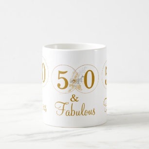 Gold 50 en Fabulous 50th Birthday Coffee Mok
