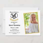 Gold 50 en Fabulous 50th Birthday Kaart (Voorkant)