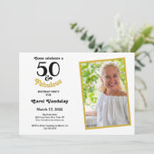 Gold 50 en Fabulous 50th Birthday Kaart (Staand voorkant)