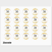 Gold 50 en Fabulous Birthday Party Stickers (Vel)