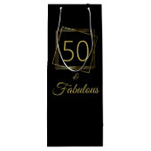 Gold 50 en Fabulous Birthday Wijn Cadeautas (Achterkant)