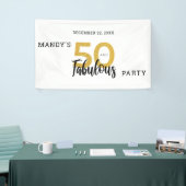 Gold 50 en Fabulous gepersonaliseerde 50ste verjaa Spandoek (Beurs)