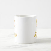 Gold 50- en Fabulous-monogram Koffiemok (Center)