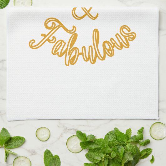 Gold 50 en Fabulous Theedoek (Gevouwen)