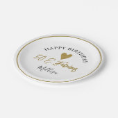 Gold 50 en fantastisch 50ste verjaardagsfeestje papieren bordje (Gekanteld)