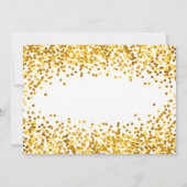 Gold 50- & Fabulous 50th Birthday Party-uitnodigin Kaart (Achterkant)