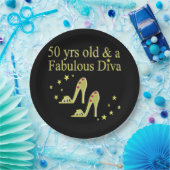 GOLD 50 & FANTASTISCH DIVA DESIGN PAPIEREN BORDJE (Feest)