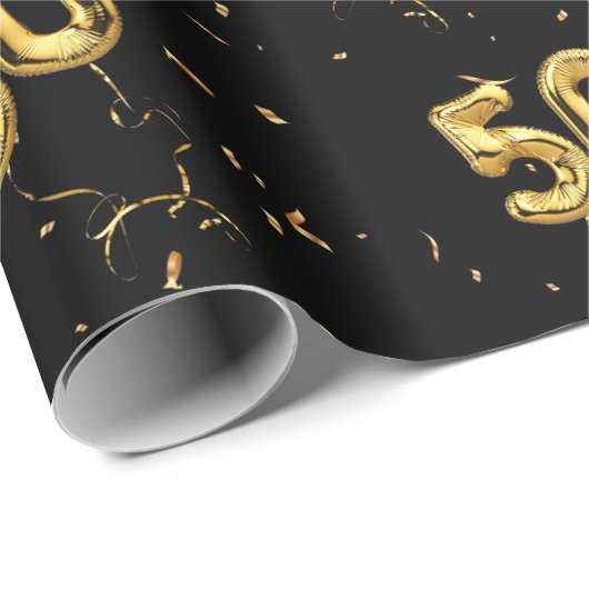 Gold 50 Mylar Balloons en Confetti Cadeaupapier (Rol Hoek)