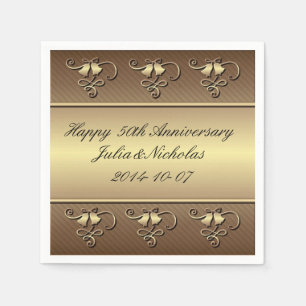 Gold 50e Jubileum - Aangepast Napkins Servetten