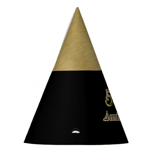 Gold 50e Jubileum Feesthoedjes (Links)