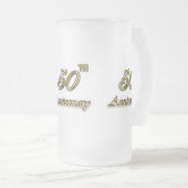 Gold 50e Jubileum Matglas Bierpul (Voorkant rechts)