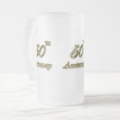 Gold 50e Jubileum Matglas Bierpul (Voorkant links)