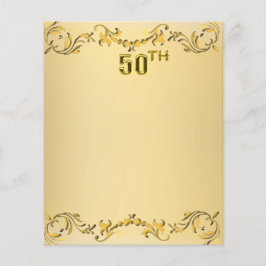 Gold 50e Jubileum of Antiek brochure voor geboorte