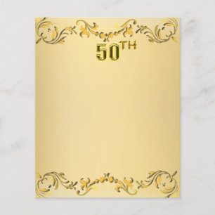 Gold 50e Jubileum of Antiek brochure voor geboorte