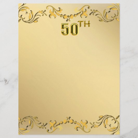 Gold 50e Jubileum of Antiek brochure voor geboorte (Voorkant)
