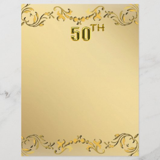Gold 50e Jubileum of Antiek brochure voor geboorte (Achterkant)