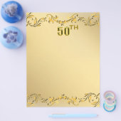 Gold 50e Jubileum of Antiek brochure voor geboorte (Enkel)
