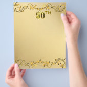 Gold 50e Jubileum of Antiek brochure voor geboorte (Hand)