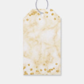 Gold 50e verjaardag Dank je moderne marmer Cadeaulabel (Achterkant)