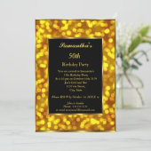 Gold 50e verjaardag kaart (Staand voorkant)