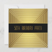 Gold 50e verjaardag kaart (Voorkant)