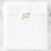 Gold 50th Birthday Gifts Ronde Sticker (Tas)