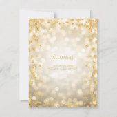 Gold 50th Birthday Glam Licht sparen de datum Save The Date (Achterkant)
