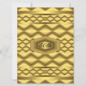 Gold 50th Birthday Jubileum Party Kaart (Voorkant)