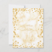 Gold 50th Birthday Modern Marble Save the Date (Achterkant)