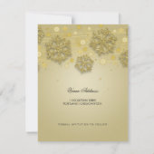 Gold 50th Birthday Save Date Winter Save The Date (Achterkant)