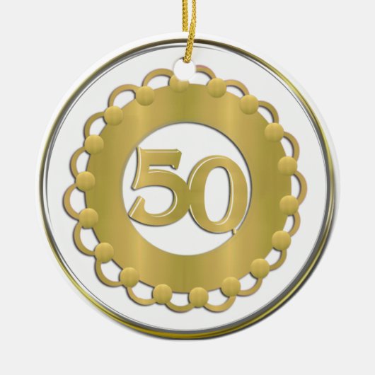 Gold 50th Ornament (Voorkant)