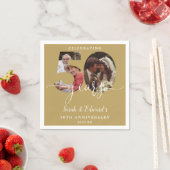 Gold 50th Wedding Jubileum 2 Foto Servet (Insitu)