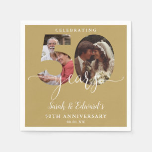 Gold 50th Wedding Jubileum 2 Foto Servet