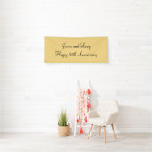 Gold 50th Wedding Jubileum - Aangepast Spandoek (Insitu)